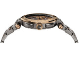 Versace Aion Chronograph Black Dial Grey Steel Strap Watch for Men - VBR050017 Buy Now By Versace