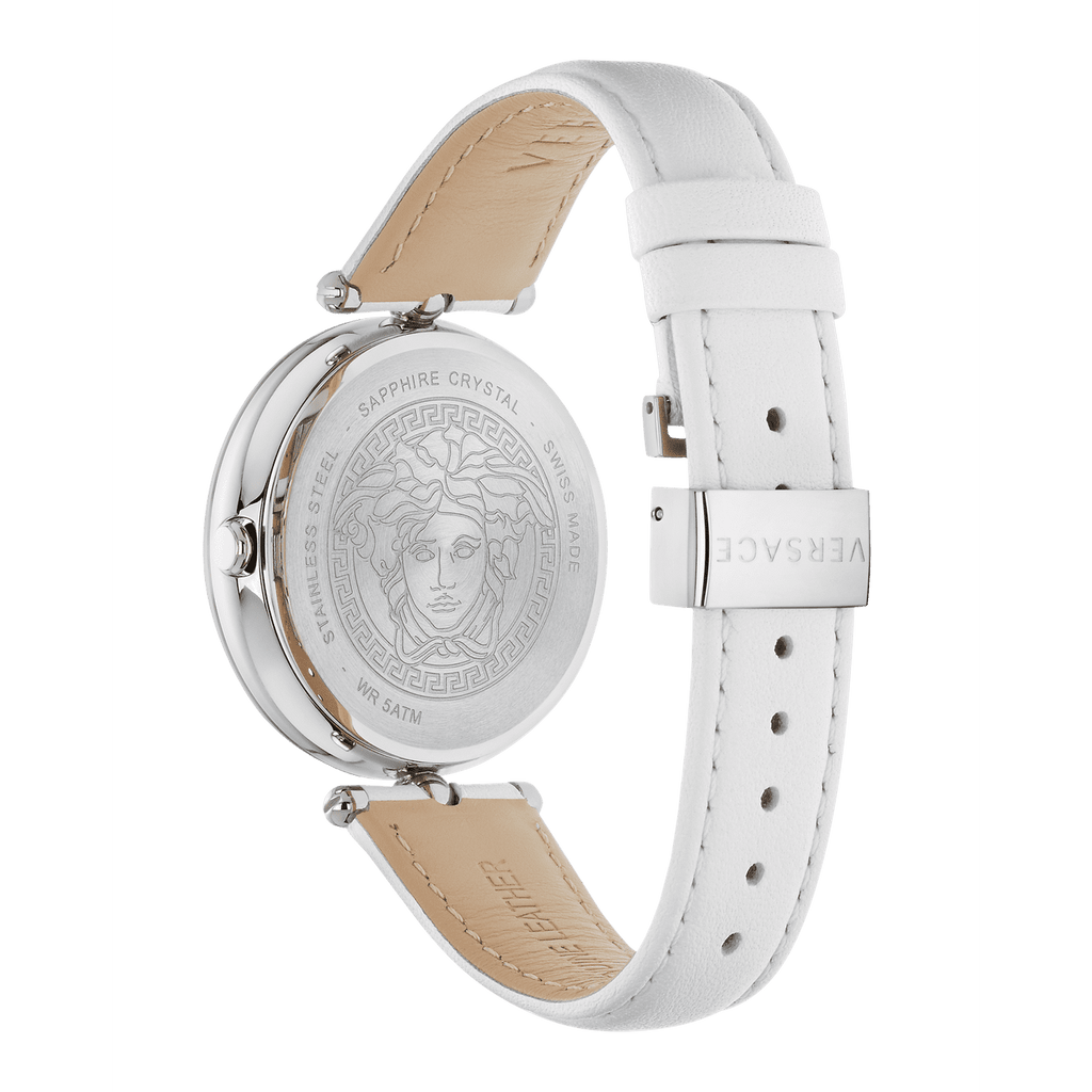 Versace Palazzo Empire White Dial White Leather Strap Watch for Women - VCO010017 Buy Now By Versace