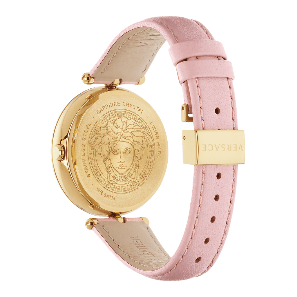 Versace Palazzo Empire Pink Dial Pink Leather Strap Watch for Women - VCO030017 Buy Now By Versace