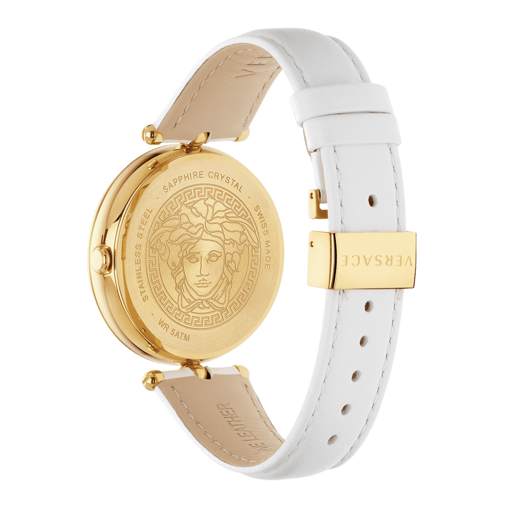 Versace Palazzo Empire White Dial White Leather Strap Watch for Women - VCO040017 Buy Now By Versace
