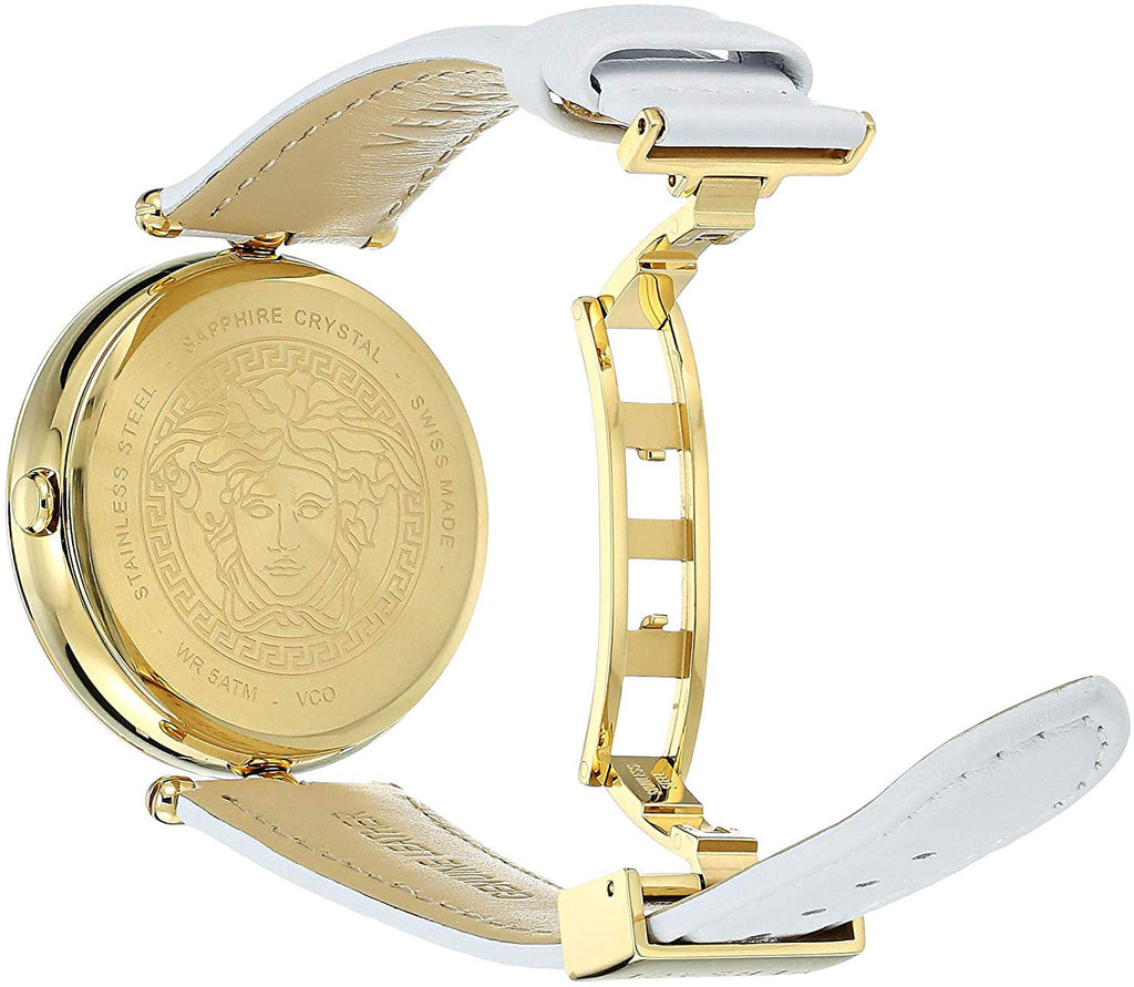 Versace Palazzo Empire White Dial White Leather Strap Watch for Women - VCO040017 Buy Now By Versace