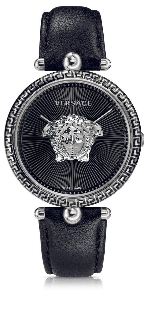 Versace Palazzo Empire Black Dial Black Leather Strap Watch for Women - VCO060017 Buy Now By Versace