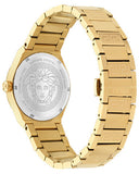 Versace V-Auria Quartz Black Dial Gold Steel Strap Watch for Men - VE0F00525 Buy Now By Versace