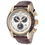 Versace V-Ray Chronograph Quartz White Dial Brown Leather Strap Watch For Men - VE2I00221 Buy Now By Versace