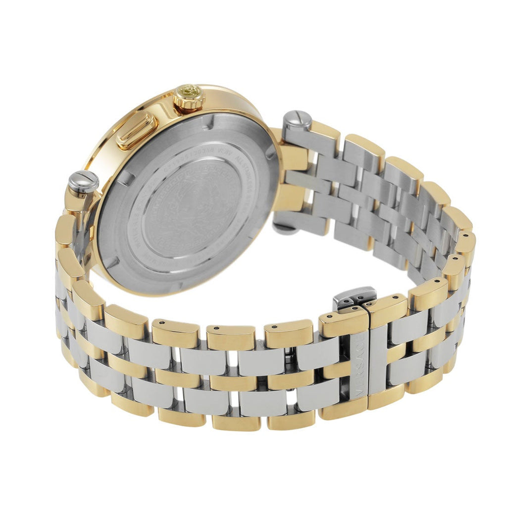 Versace V-Race Quartz Black Dial Gold Steel Strap Watch For Men - VEBV00519 Buy Now By Versace