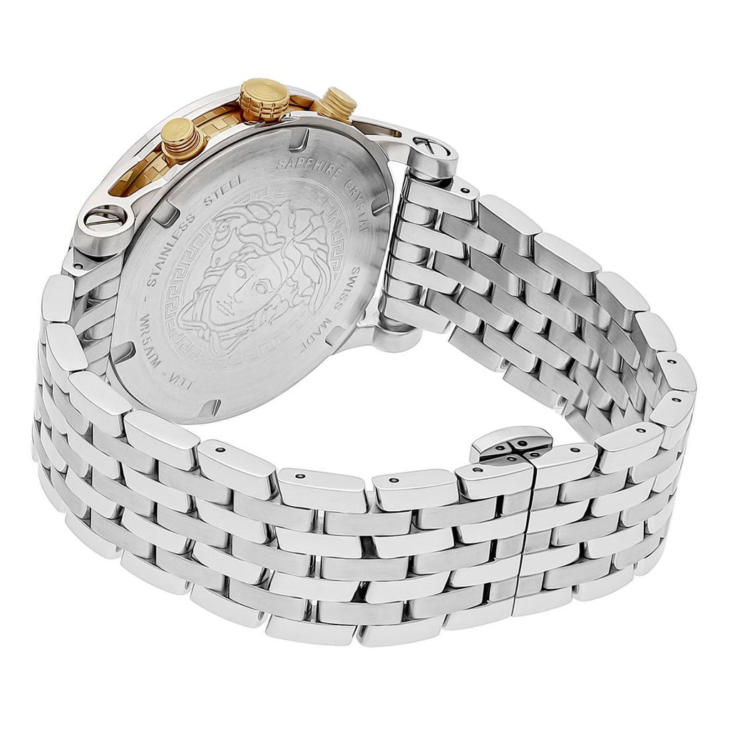 Versace Sport Tech Chronograph Blue Dial Silver Steel Strap Watch for Men - VELT00219 Buy Now By Versace