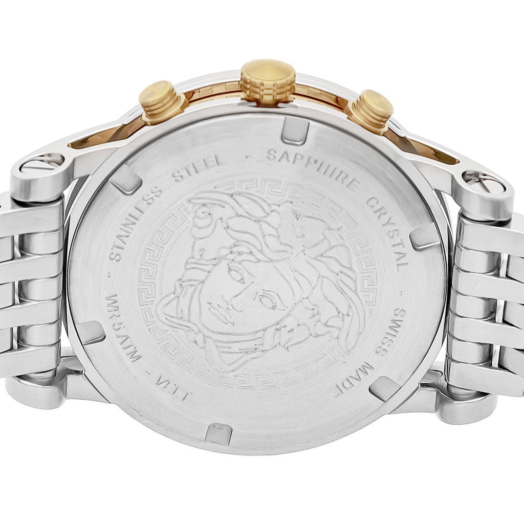 Versace Sport Tech Chronograph Blue Dial Silver Steel Strap Watch for Men - VELT00219 Buy Now By Versace