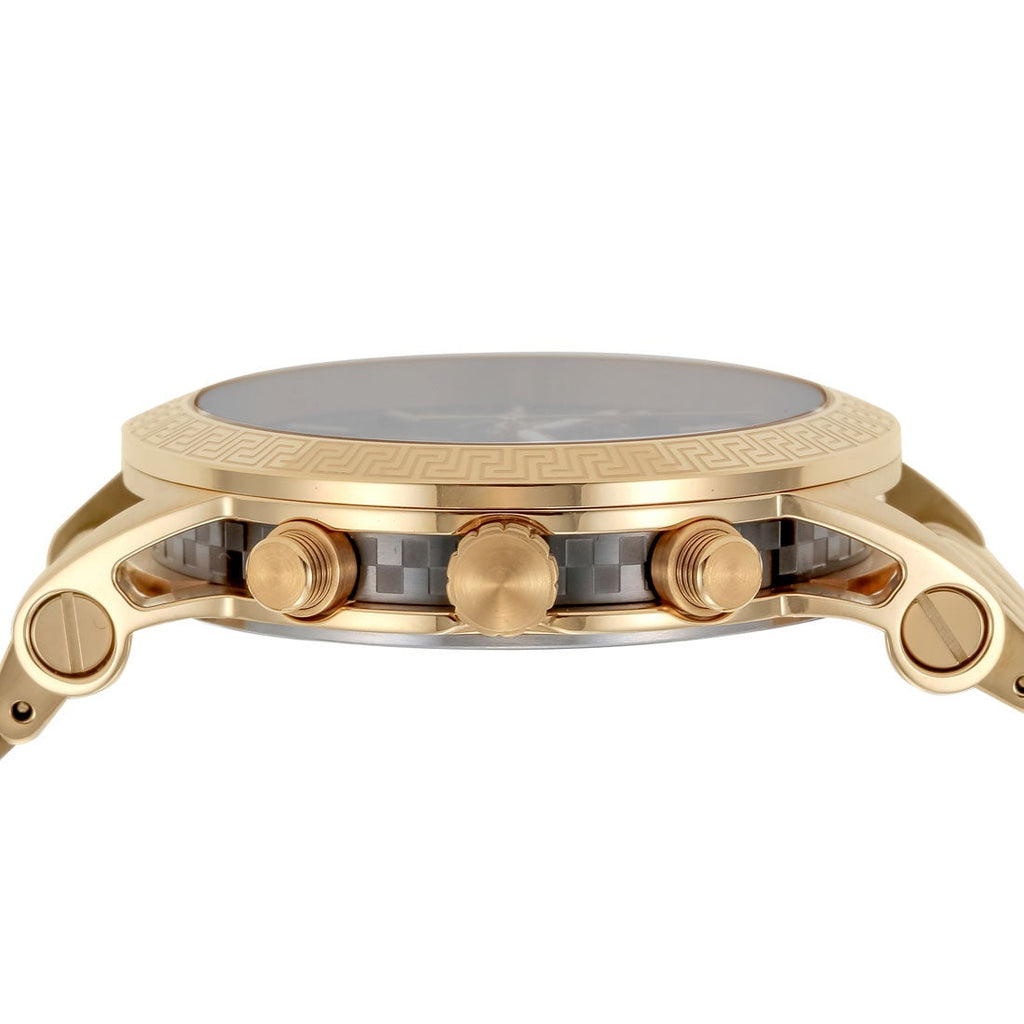 Versace Sport Tech Chronograph Black Dial Gold Steel Strap Watch for Men - VELT00419 Buy Now By Versace