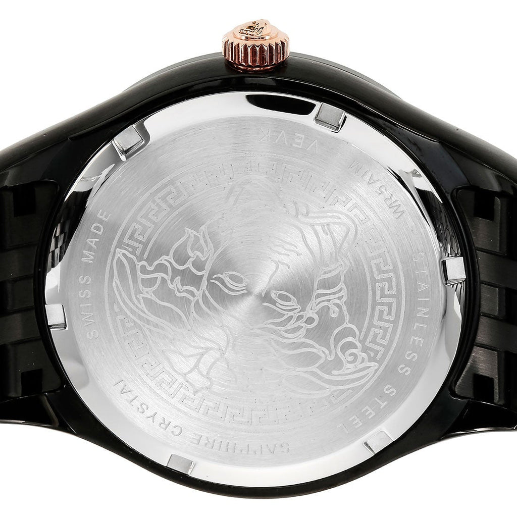 Versace Hellenyium Analog Black Dial Black Steel Strap Watch For Men - VEVK00320 Buy Now By Versace