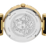 Versace Palazzo Empire Greca Black Dial Black Leather Strap Watch for Women - VEDV00119 Buy Now By Versace