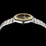 Versace Greca Logo Moonphase Black Dial Two Tone Steel Strap Watch for Men - VE7G00223 Buy Now By Versace