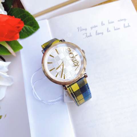 Versace V-Circle The Clans Edition Silver Dial Multicolor Leather Strap Watch for Women - VE8100118 Buy Now By Versace