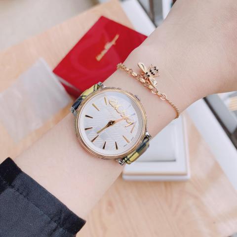 Versace V-Circle The Clans Edition Silver Dial Multicolor Leather Strap Watch for Women - VE8100118 Buy Now By Versace