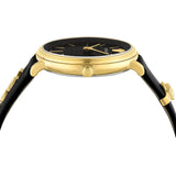 Versace V Circulus Quartz Black Dial Black Leather Strap Watch for Women - VBP12017 Buy Now By Versace