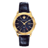 Versace Univers Navy Blue Dial Navy Blue Leather Strap Watch for Men - VEBK00318 Buy Now By Versace