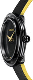 Versace V-Flare Quartz Black Dial Black Leather Strap Watch for Women - VEBN00518 Buy Now By Versace