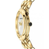 Versace V-Flare Quartz Silver Dial Gold Steel Strap Watch for Women - VEBN00718 Buy Now By Versace