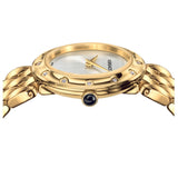Versace V-Flare Quartz Silver Dial Gold Steel Strap Watch for Women - VEBN00818 Buy Now By Versace