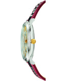 Versace V Circle Silver Dial Two Tone Leather Strap Watch for Men - VEBQ01319 Buy Now By Versace