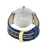 Versace V-Circle Black Dial Blue Leather Strap Watch for Men - VEBQ01419 Buy Now By Versace