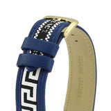 Versace V-Circle Black Dial Blue Leather Strap Watch for Men - VEBQ01419 Buy Now By Versace