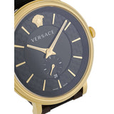 Versace V-Circle Quartz Black Dial Brown Leather Strap Watch for Men - VEBQ01619 Buy Now By Versace