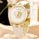 Versace Palazzo Empire White Dial White Leather Strap Watch for Women - VCO040017 Buy Now By Versace