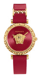 Versace Palazzo Empire Greca Red Dial Red Leather Strap Watch for Women - VEDV00319 Buy Now By Versace