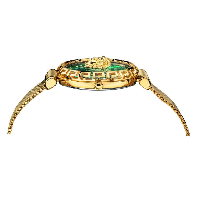 Versace Palazzo Empire Greca Green Dial Gold Mesh Bracelet Watch for Women - VEDV00819 Buy Now By Versace