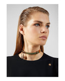 Versace Medusa Lock Icon Quartz Beige Dial Green Leather Strap Watch for Women - VEDW00519 Buy Now By Versace