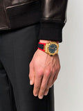 Versace Chain Reaction Quartz Black Dial Red & Black Rubber Strap Watch for Men - VEDY00319 Buy Now By Versace