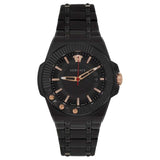 Versace Chain Reaction Quartz Black Dial Black Steel Strap Watch for Men - VEDY00719 Buy Now By Versace