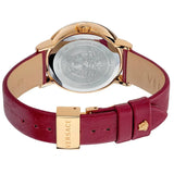 Versace Virtus White Dial Red Leather Strap Watch for Women - VEHC00219 Buy Now By Versace