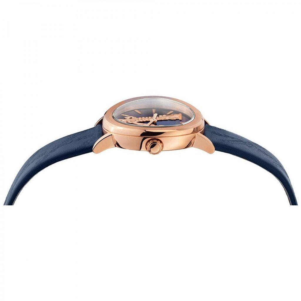 Versace Virtus Quartz Blue Dial Blue Leather Strap Watch for Women - VEHC00419 Buy Now By Versace