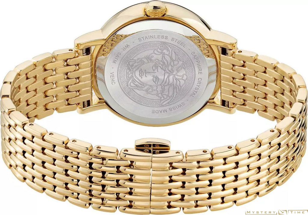 Versace Virtus Quartz Black Dial Gold Steel Strap Watch for Women - VEHC00619 Buy Now By Versace