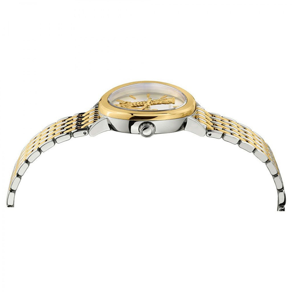 Versace Virtus Quartz White Dial Two Tone Steel Strap Watch for Women - VEHC00719 Buy Now By Versace