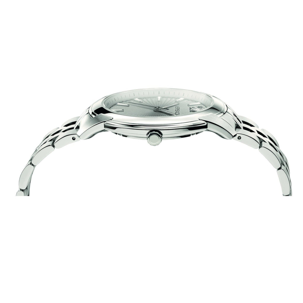 Versace V-Urban Light Blue Dial Silver Steel Strap Watch for Men - VELQ00419 Buy Now By Versace