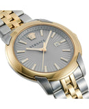 Versace V-Urban Quartz Silver Dial Two Tone Steel Strap Watch for Men - VELQ00519 Buy Now By Versace