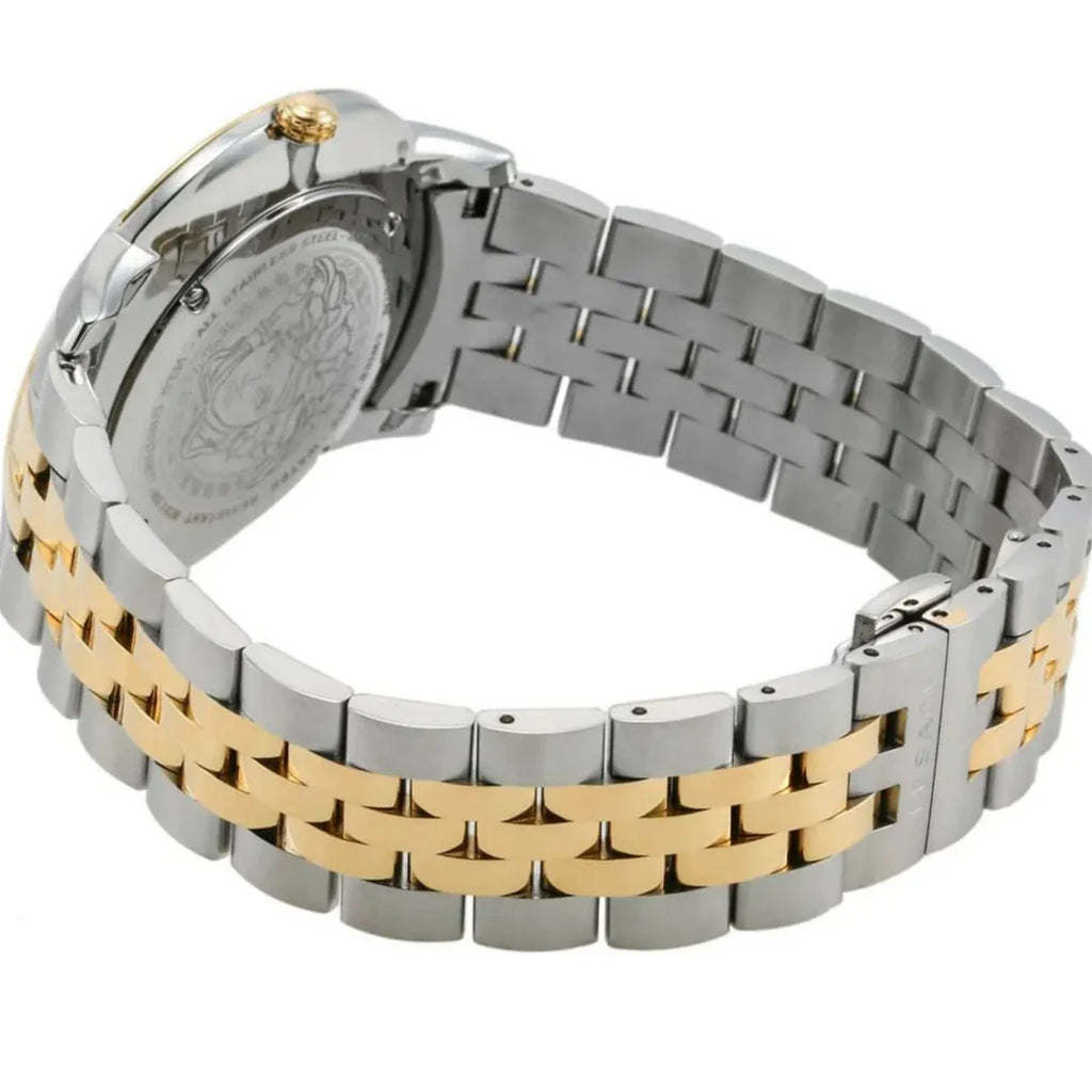 Versace V-Urban Quartz Silver Dial Two Tone Steel Strap Watch for Men - VELQ00519 Buy Now By Versace