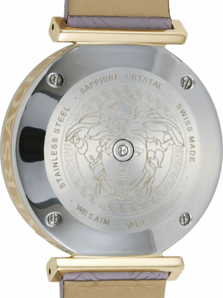 Versace V-Twist Quartz Purple Dial Purple Leather Strap Watch for Women - VELS00219 Buy Now By Versace