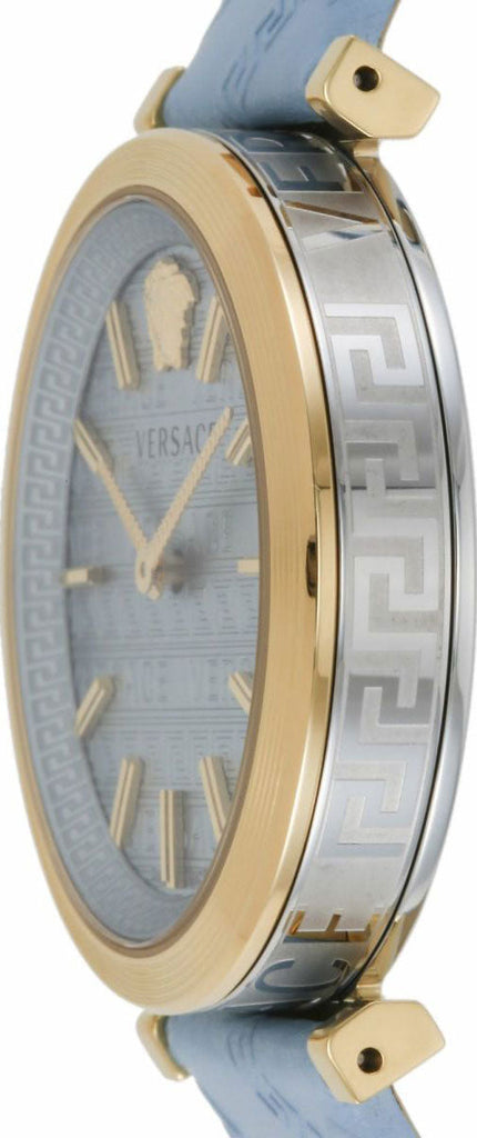 Versace V-Twist Blue Dial Blue Leather Strap Watch for Women - VELS00319 Buy Now By Versace
