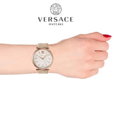 Versace V-Twist White Dial White Leather Strap Watch for Women - VELS00419 Buy Now By Versace
