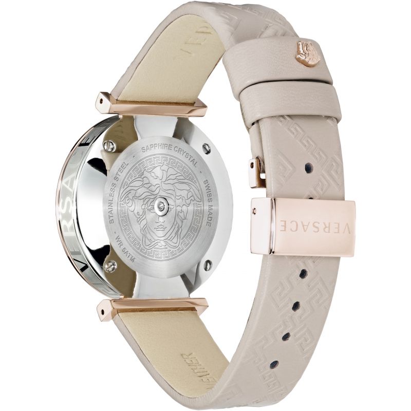 Versace V-Twist White Dial White Leather Strap Watch for Women - VELS00419 Buy Now By Versace