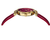 Versace V-Motif Red Dial Red Leather Strap Watch for Women - VERE00418 Buy Now By Versace