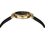 Versace Greca Meander Black Dial Black Leather Strap Watch for Women - VELW00420 Buy Now By Versace