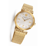 Versace Meander Greca White Dial Gold Mesh Bracelet Watch for Women - VELW00820 Buy Now By Versace
