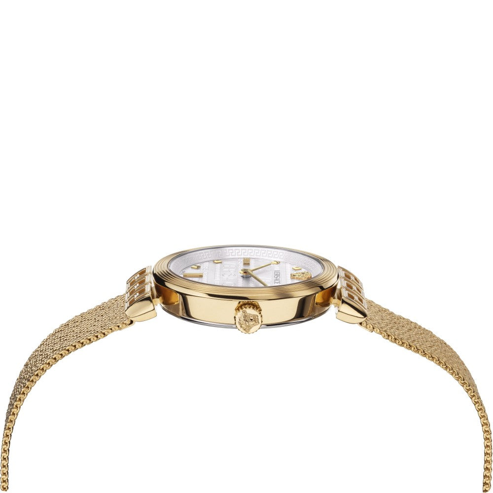 Versace Meander Greca White Dial Gold Mesh Bracelet Watch for Women - VELW00820 Buy Now By Versace
