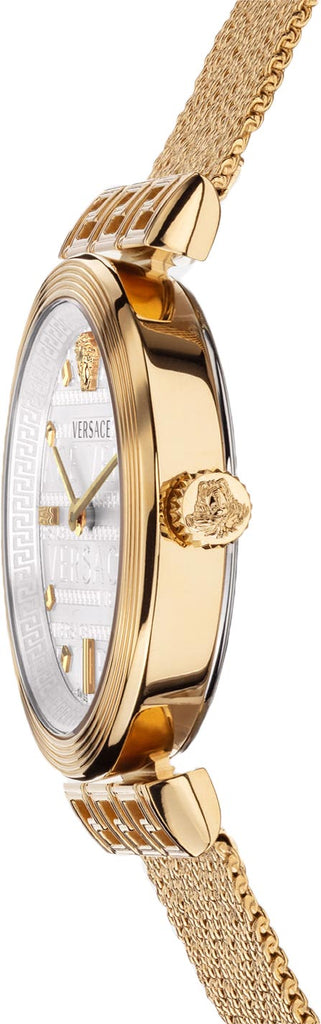 Versace Meander Greca White Dial Gold Mesh Bracelet Watch for Women - VELW00820 Buy Now By Versace