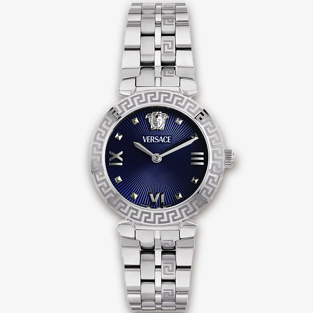 Versace Daphnis Analog Blue Dial Silver Steel Strap Watch for Women - VEOCA0124 Buy Now By Versace