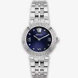 Versace Daphnis Analog Blue Dial Silver Steel Strap Watch for Women - VEOCA0124 Buy Now By Versace